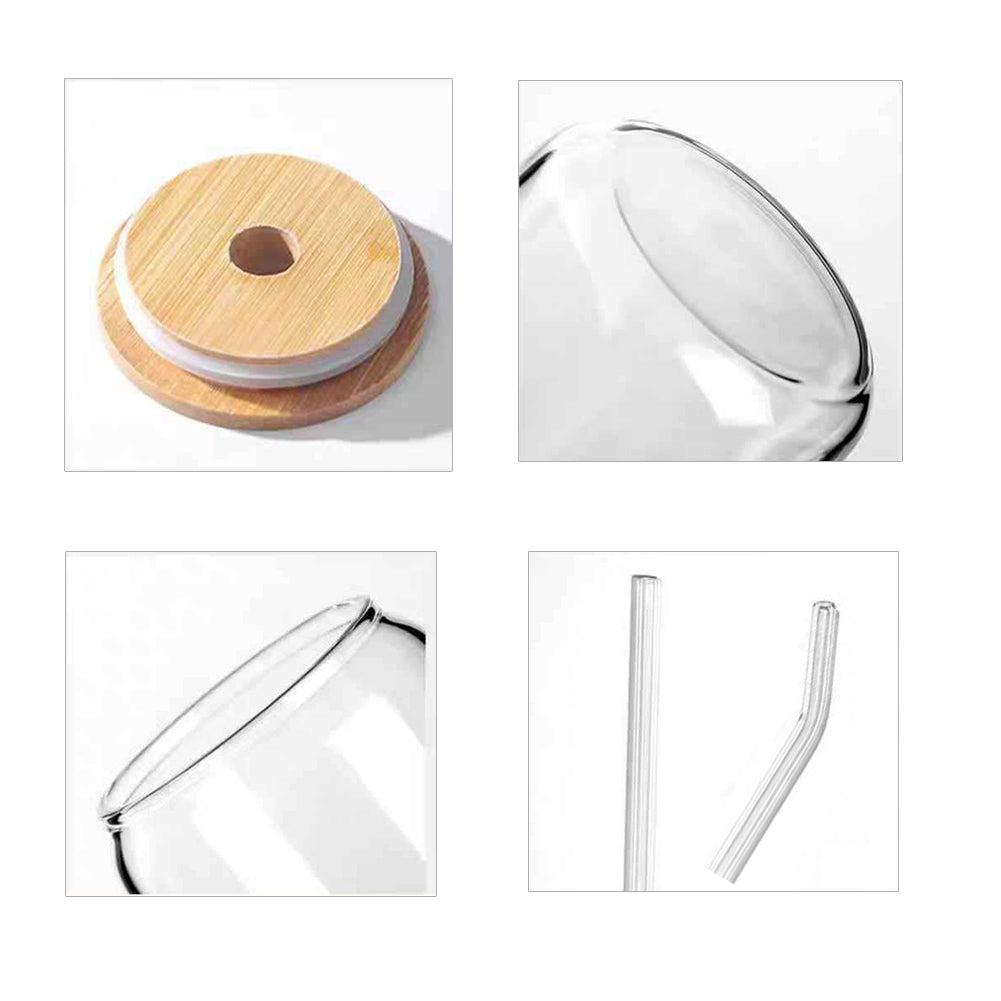 Bocaux en Verre avec Pailles (x3)