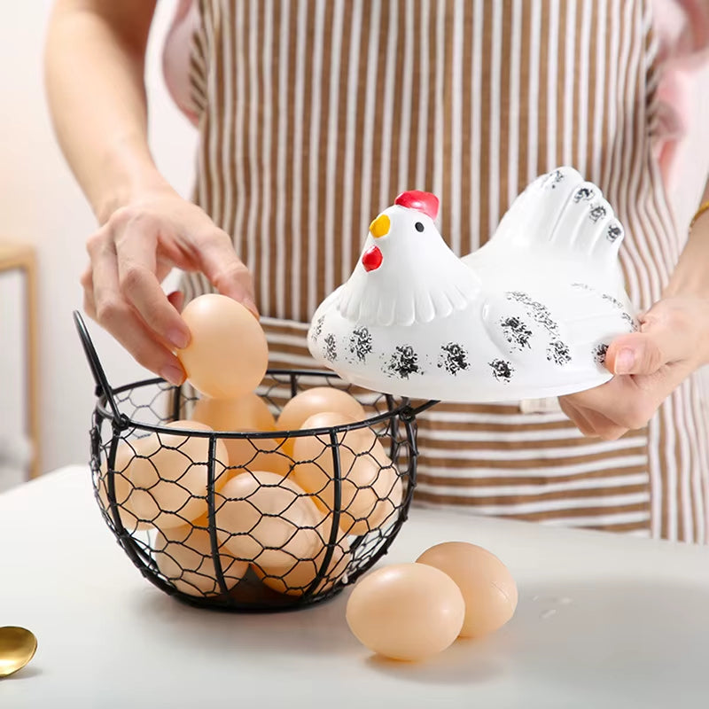 Panier Œufs Design Poule