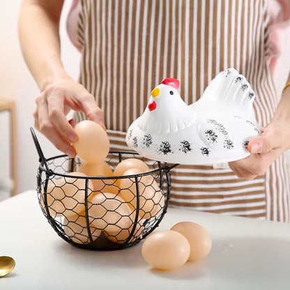 Panier Œufs Design Poule