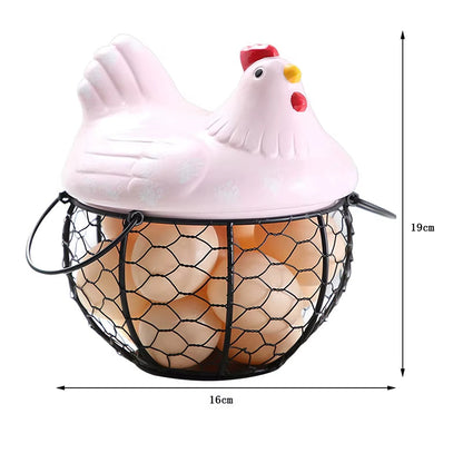 Panier Œufs Design Poule