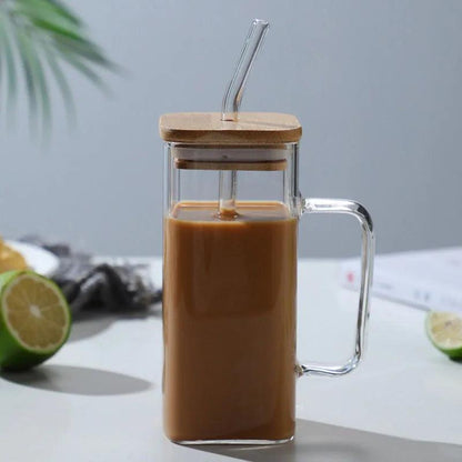 Tasse Carrée en Verre de 400 ml