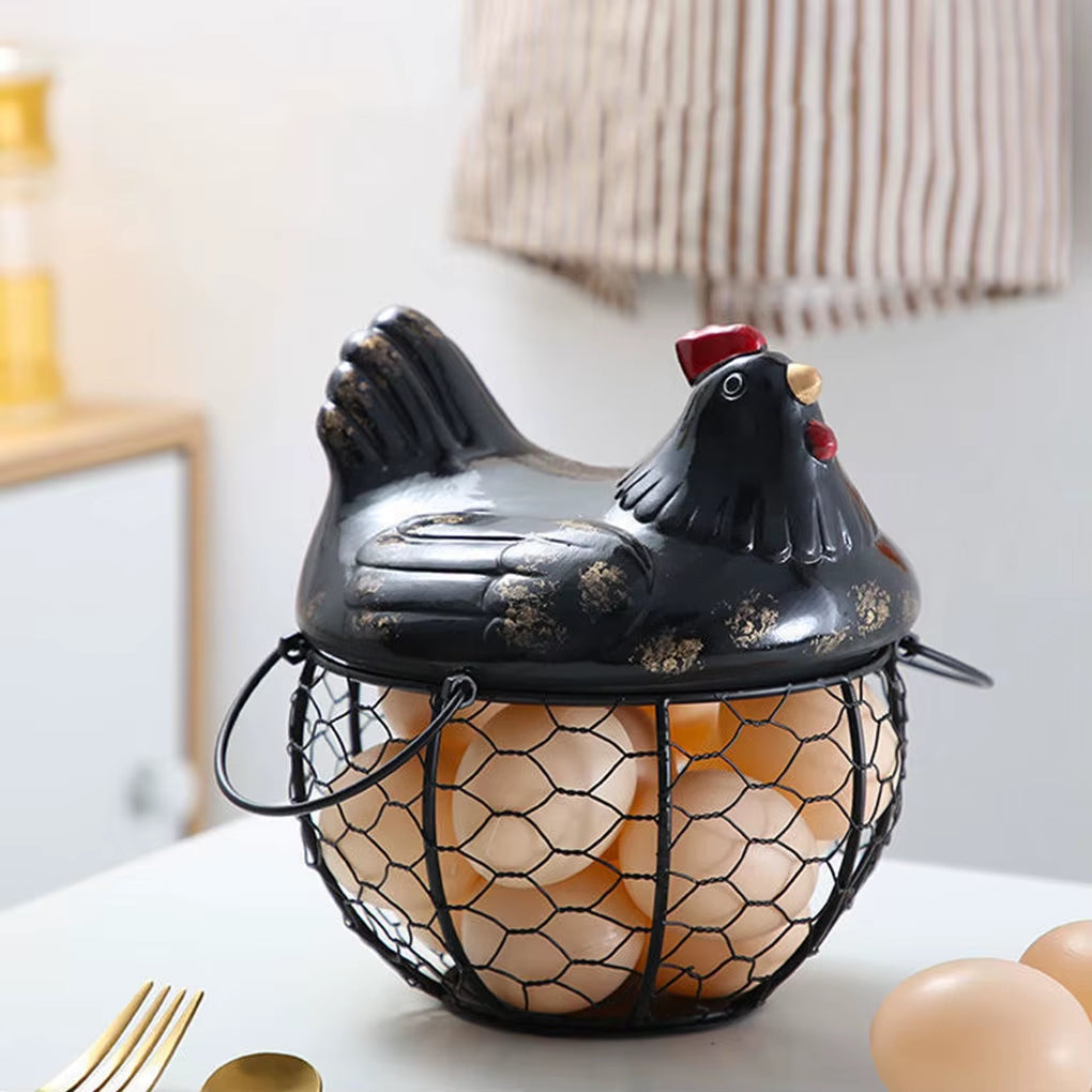 Panier Œufs Design Poule