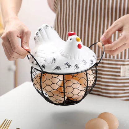 Panier Œufs Design Poule
