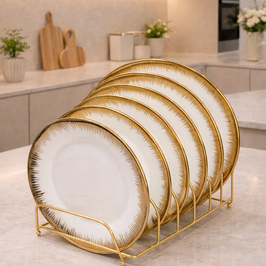 Assiettes Dorées Élégantes