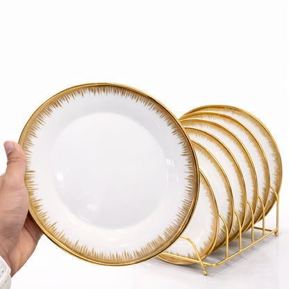 Assiettes Dorées Élégantes
