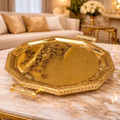 Plateau Marocain Doré Luxe