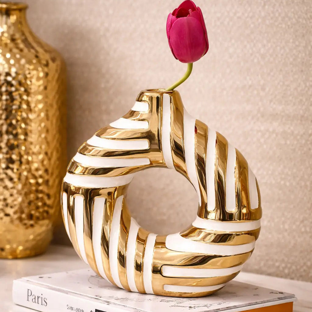 Vase Cercle Doré