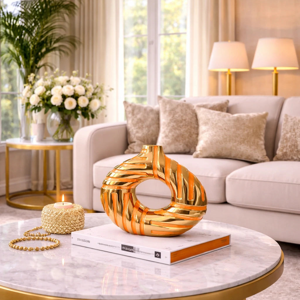 Vase Moderne Doré