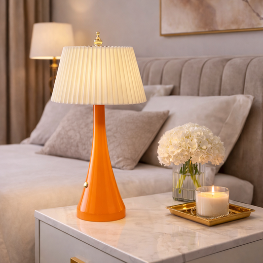 Lampe design orange moderne