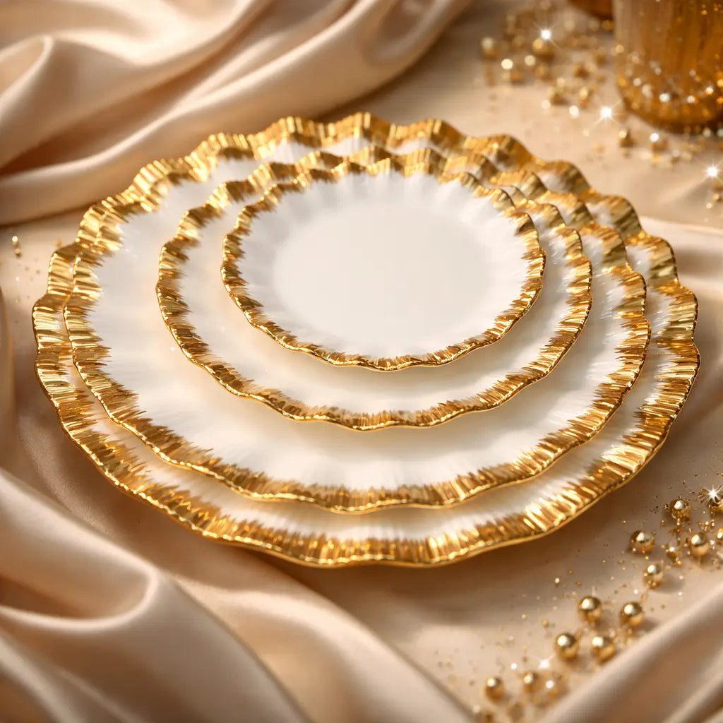 Assiettes Luxe Or