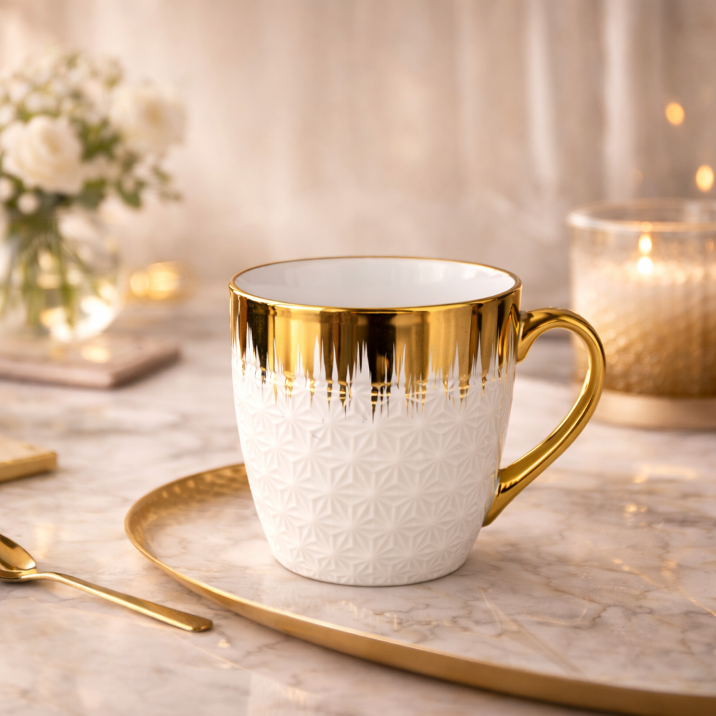 Tasse Dorée Élégante