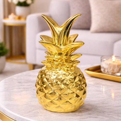 Statue Ananas Dorée