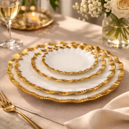 Assiettes Luxe Or