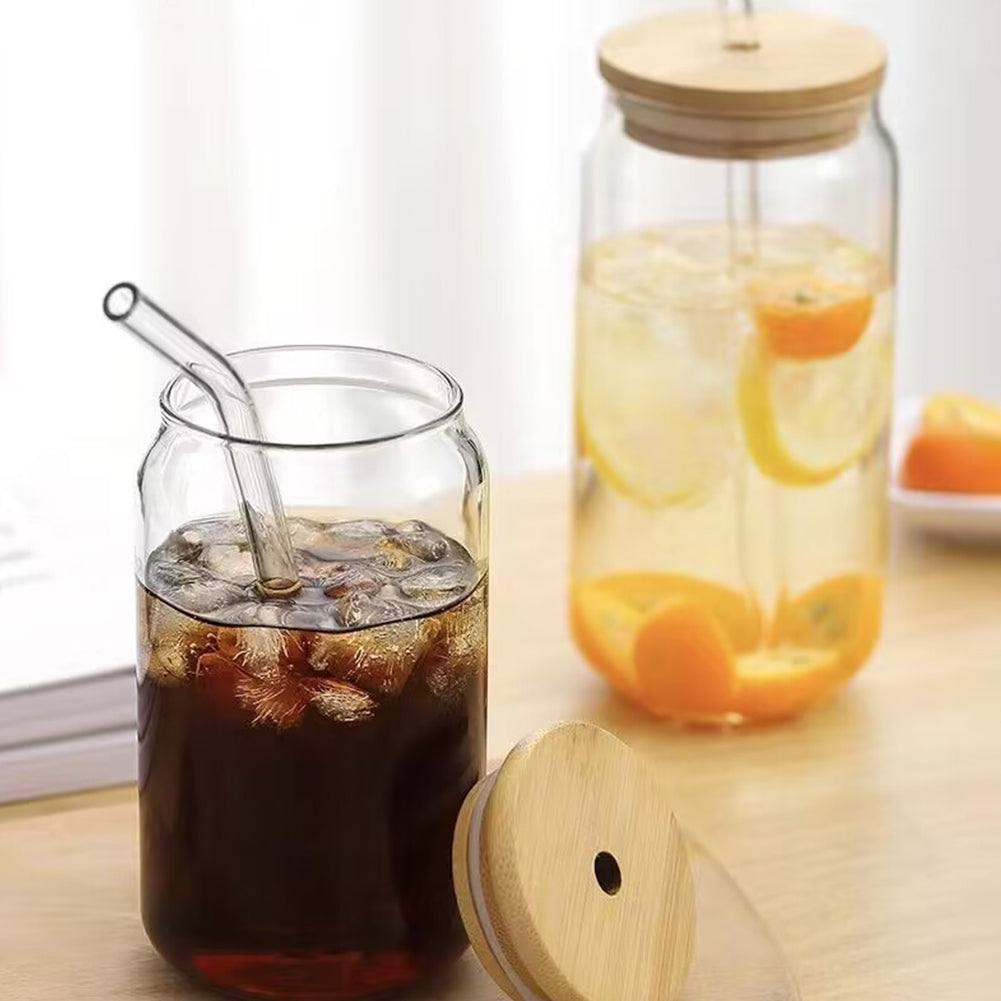 Bocaux en Verre avec Pailles (x3)