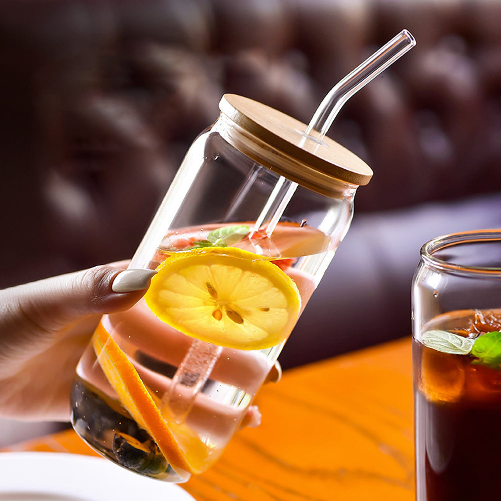 Bocaux en Verre avec Pailles (x3)