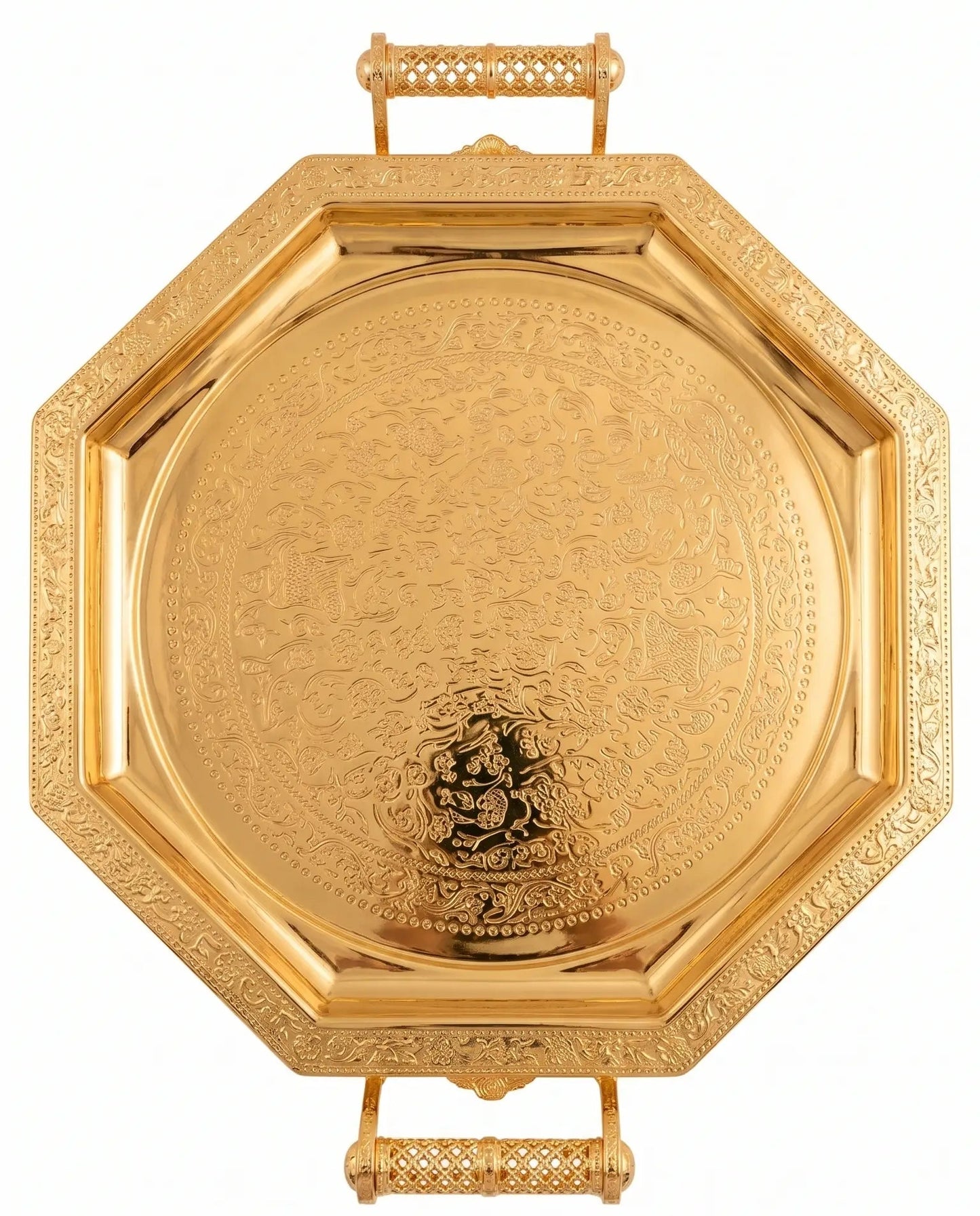 Plateau Marocain Doré Luxe