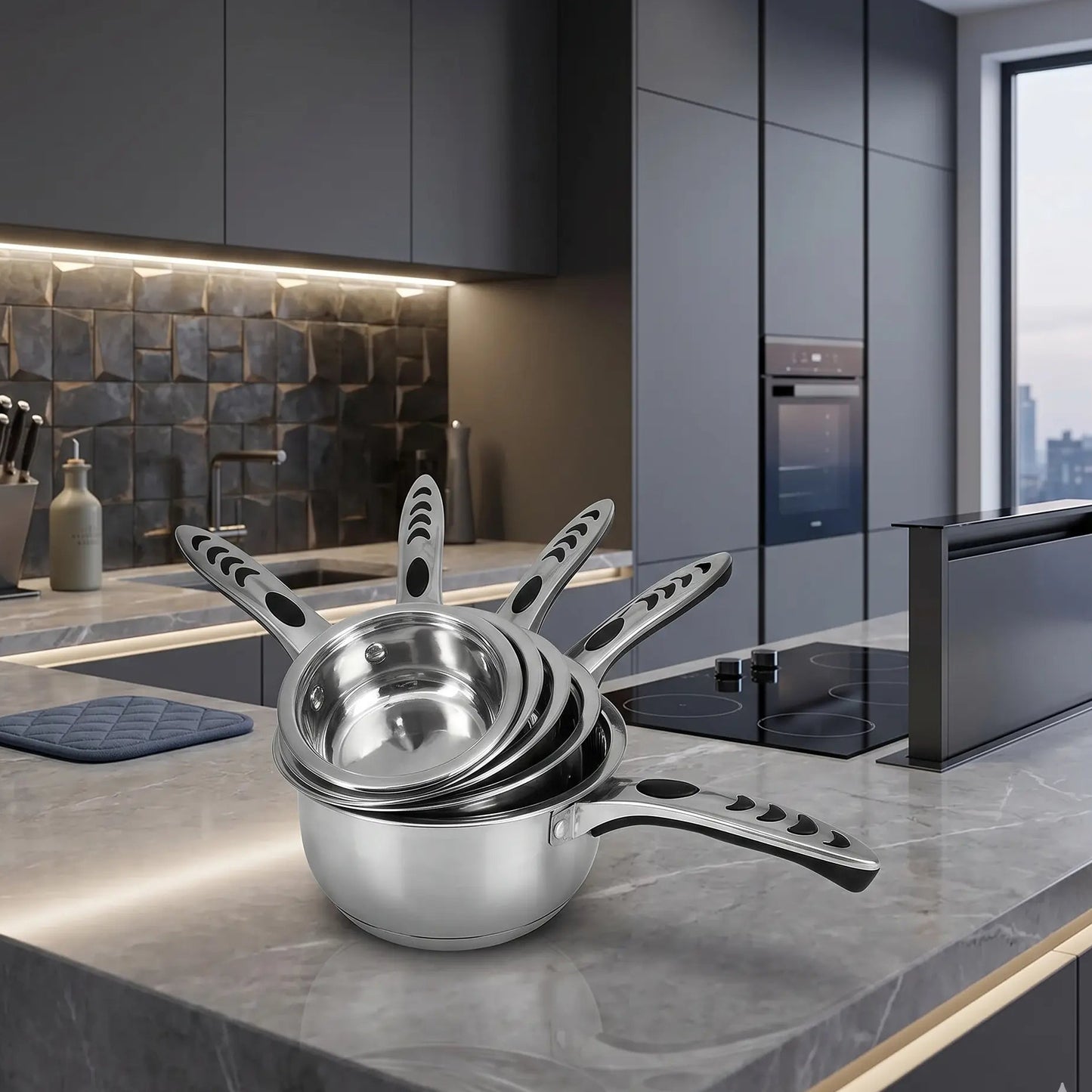 Set de 5 Casseroles Inox