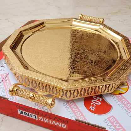 Plateau Marocain Doré Luxe