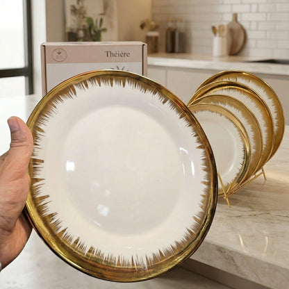 Assiettes Dorées Élégantes