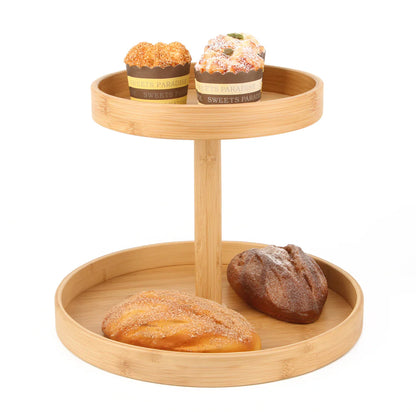 Étagère rotative bambou cuisine