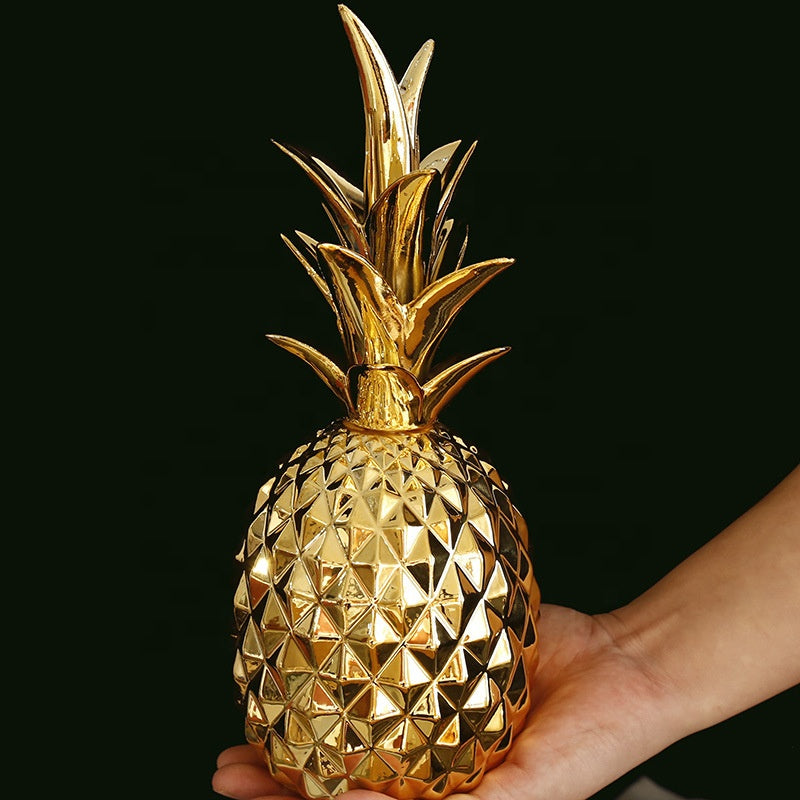 Statue Ananas Dorée