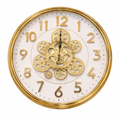 Horloge Murale Luxe Dorée
