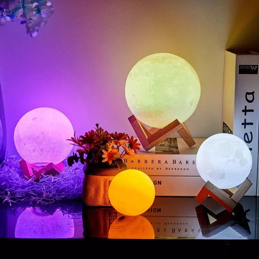 Lampe Lune 3D LED Rechargeable 16 Couleurs