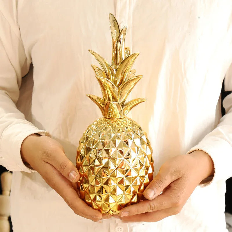 Statue Ananas Dorée