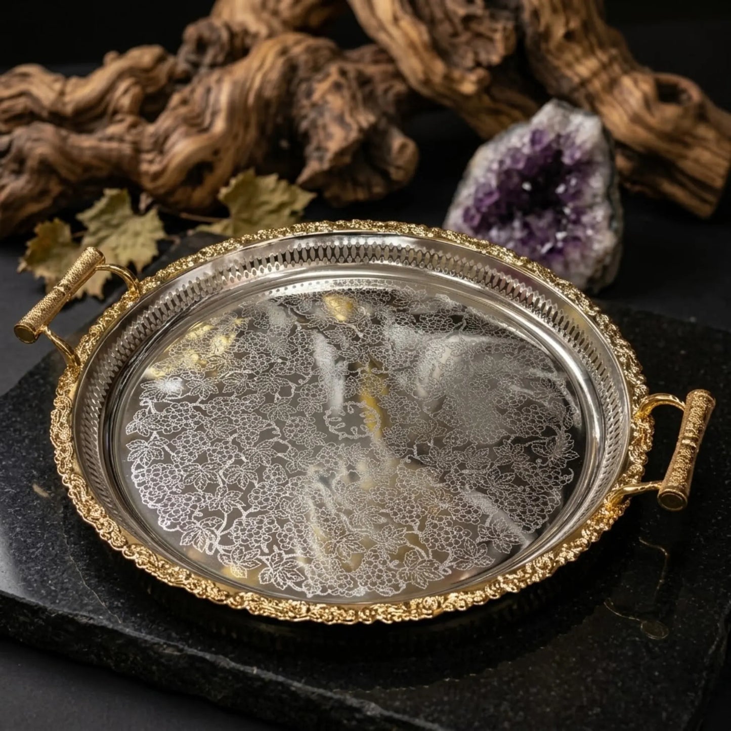 Plateau Chic Doré