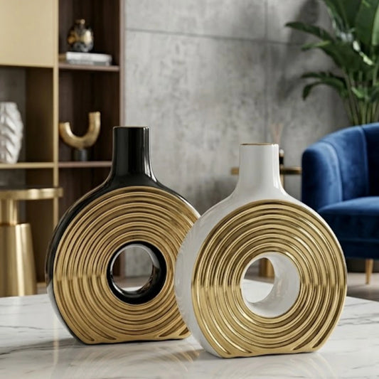 Vase Soliflore Sculpture Dorée