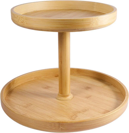Étagère rotative bambou cuisine
